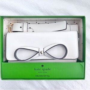 Kate Spade Bow White Belt Bag